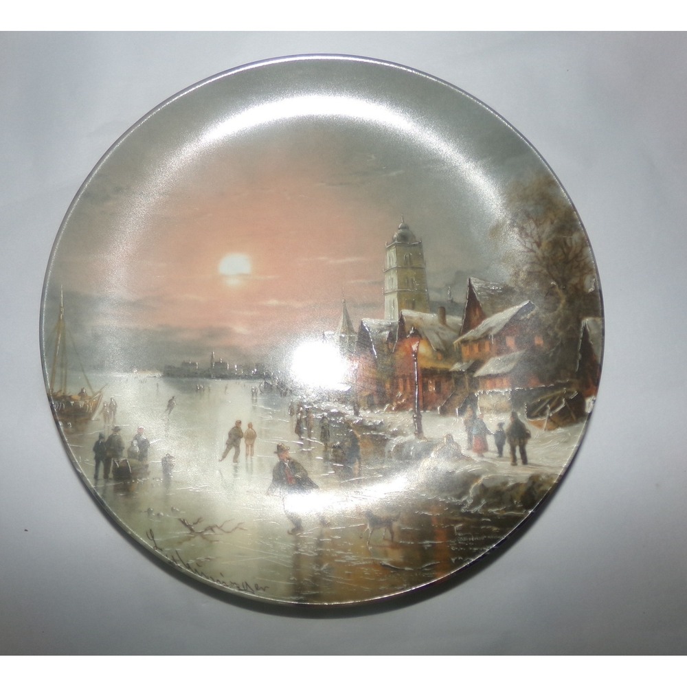Furstenberg 1987 Ludwig Muninger Eislaufer in der Abendsonne Collector Plate